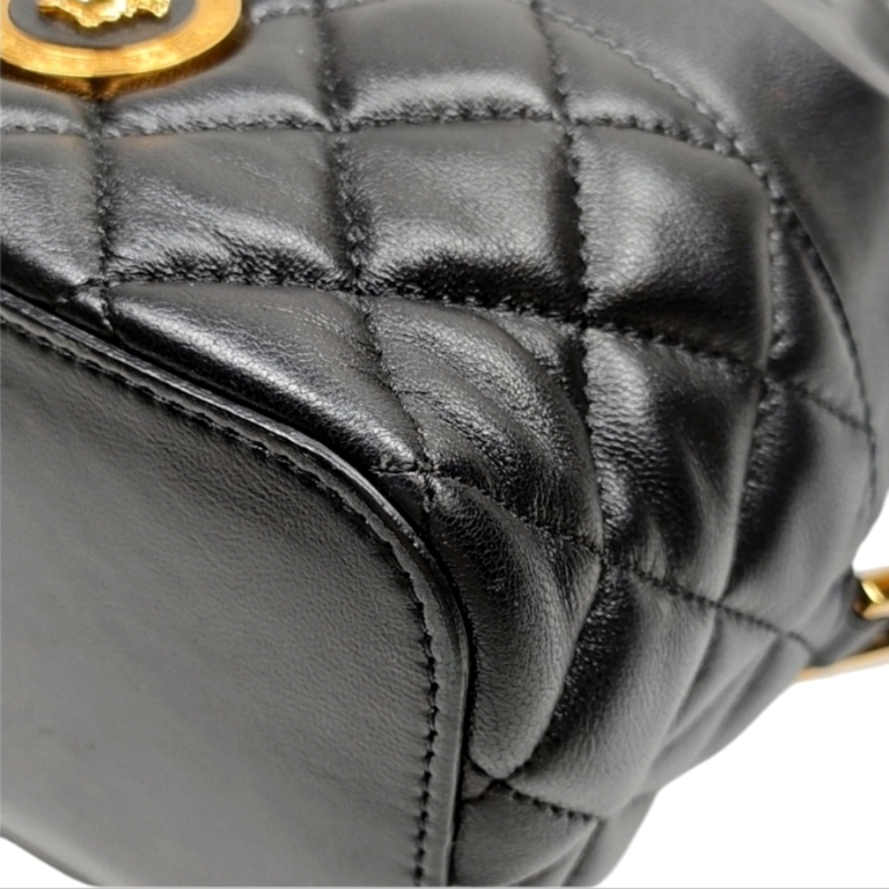 Authentic VERSACE NAPPA QUILTED MEDUSA BUCKET BAG - Picture 7 of 12